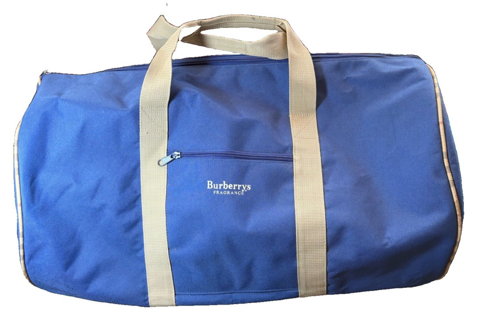 Burberrys Fragrance Duffle Bag Sports Travel Tote Weekender Large 22x12x12